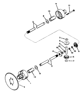 Differential Model 100-050a Diagram and Parts List for 56150 7000001 - 7999999 Toro Lawn Tractor