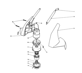 Motor Housing Assembly Diagram and Parts List for 51550 8000001 - 8999999 Toro Trimmer