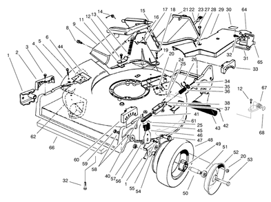 Housing Assembly Diagram and Parts List for 22045 8900001 - 8999999 Toro Lawn Mower