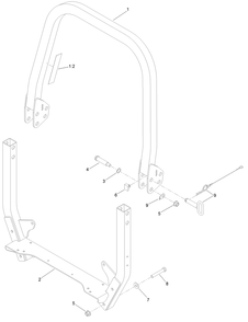 Roll-Over Protection System Assembly  No. 161-3495 Diagram and Parts List for 161-3495  Toro Lawn Tractor