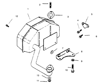 Exhaust Diagram and Parts List for 30157 690001 - 691407 Toro Lawn Tractor Accessories