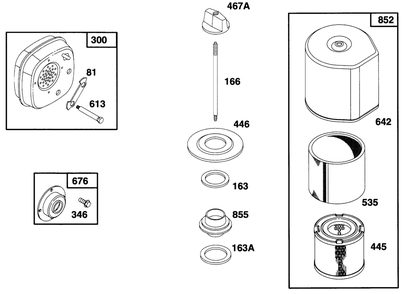 Engine Briggs & Strattonmodel 135202-0263-01 Diagram and Parts List for 62924 5900001 - 5999999 Toro Leaf Blower / Vacuum