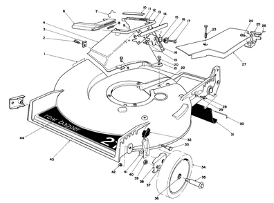 Housing Assembly Diagram and Parts List for 20671 3000001 - 3999999 Toro Lawn Mower