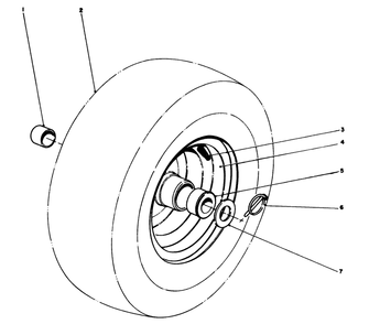 Wheel Assembly Diagram and Parts List for 38090 5000001 - 5999999 Toro Snow Blower