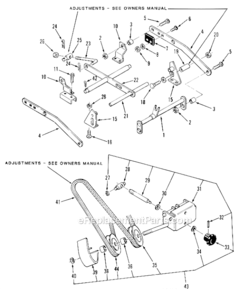 Suspension_Assembly Diagram and Parts List for 05-37SC03  Toro Lawn Mower