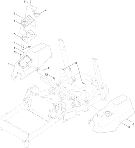 Control Panel And Body Styling Pod Assembly Diagram and Parts List for 74882 315000001 - 315999999 Toro Lawn Tractor