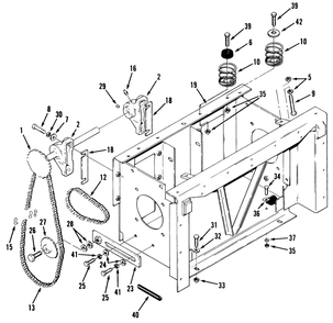 Transmission Drive Frame Diagram and Parts List for Z1-24OE04 1000001 - 1999999 Toro Lawn Tractor