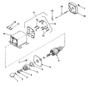 12 Volt Electric Starter No. 33606 Diagram and Parts List for 56125 7000001 - 7999999 Toro Lawn Tractor