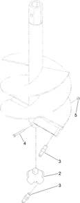 18in Rock Auger Bit Assembly Diagram and Parts List for 22564  Toro Auger