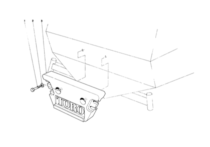 Rear Weight (Optional) Diagram and Parts List for 30768 60001 - 69999 Toro Lawn Mower