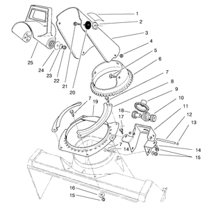 Discharge Chute Assembly Diagram and Parts List for 38431 7900001 - 7999999 Toro Snow Blower