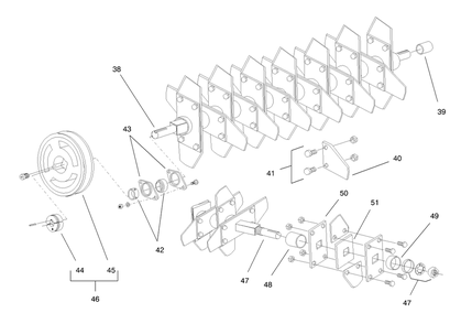 Reel Assembly Diagram and Parts List for 62060 890001 - 899999 Toro Seeder