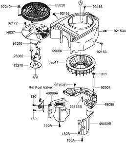 Cooling Equipment Assembly Diagram and Parts List for 74409TE (280000001-280999999)(2008) Toro Lawn Mower