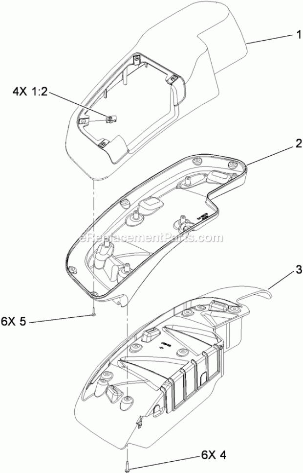 Rh Console Assembly No. 115-7402 Diagram and Parts List for 74921 290000001-290999999 Toro Lawn Mower