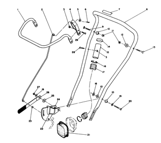Part Location Diagram of 55-91 Toro 30 Bar-Control
