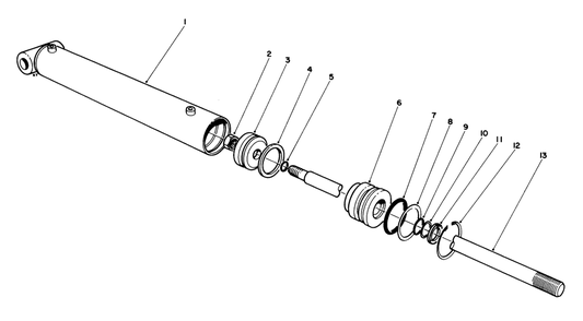 Hydraulic Lift Cylinder No. 54-0150 Diagram and Parts List for 30754 7000001 - 7999999 Toro Lawn Tractor