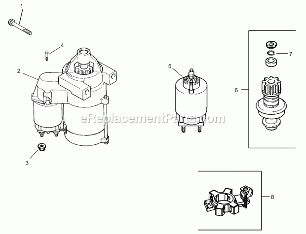 Starter Assembly Kohler Cv20s Pro 65593 Diagram and Parts List for 74177 230000001-230007000 Toro Lawn Mower