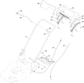 Handle Assembly Diagram and Parts List for 21467 400000000 - 999999999 Toro Lawn Mower