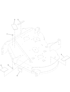 34 Inch Deck And Decal Assembly No. 130-7017 Diagram and Parts List for 74750 316000001 - 316999999 Toro Lawn Tractor