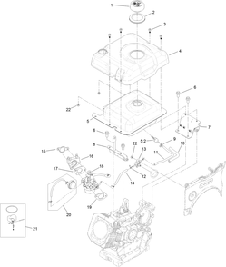 Fuel Systems And Carburetor Assembly Diagram and Parts List for 38842 414000000 - 414036324 Toro Snow Blower