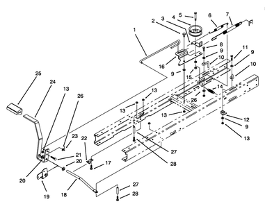 Clutch Assembly Diagram and Parts List for 71182 4900001 - 4999999 Toro Lawn Tractor