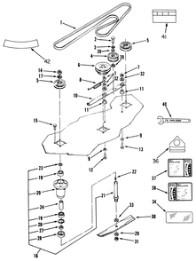 Belt & Spindle Assembly (Continued) Diagram and Parts List for 15-48SC03 1000001 - 1999999 Toro Lawn Mower