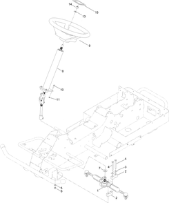 Part Location Diagram of 134-6202 Toro Steering Rod Assembly