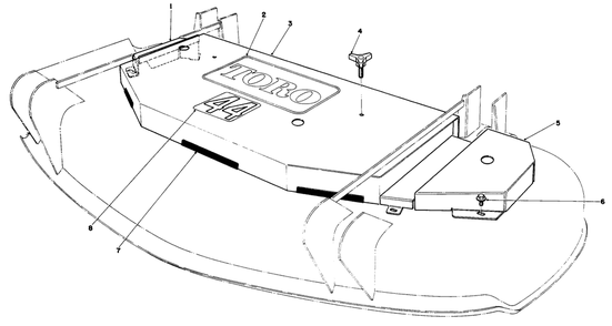 Cutting Unit Deck Covers Diagram and Parts List for 30144 900001 - 999999 Toro Lawn Mower