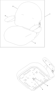 Seat Assembly No. 140-5043 Diagram and Parts List for 75750 409479951 - 410219308 Toro Lawn Tractor