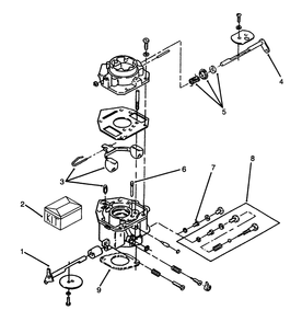 Carburetor Assembly Diagram and Parts List for 73520 5900178 - 5999999 Toro Lawn Tractor