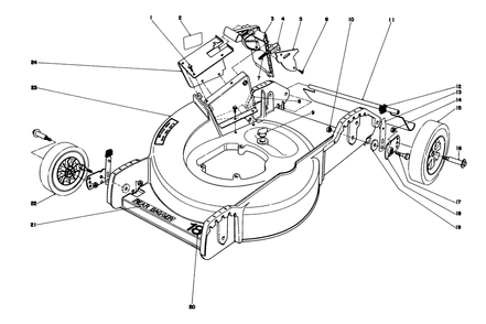 Housing Assembly Diagram and Parts List for 20698 9000001 - 9999999 Toro Lawn Mower