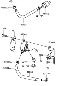 Fuel Tank And Valve Assembly Diagram and Parts List for 74416TE (280000001-280999999)(2008) Toro Lawn Mower