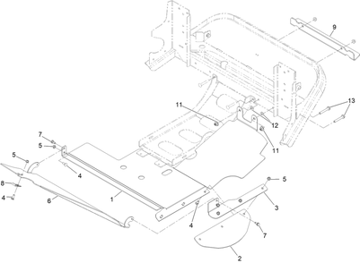 Discharge Tunnel Assembly No. 142-6621 Diagram and Parts List for 72144 413000000 - 999999999 Toro Lawn Tractor