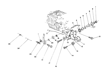 Governor Assembly Diagram and Parts List for 16212 5000001 - 5999999 Toro Lawn Mower