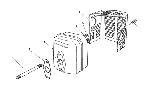 Muffler Assembly (Model No. Vmh7) Diagram and Parts List for 20622C 8000001 - 8999999 Toro Lawn Mower