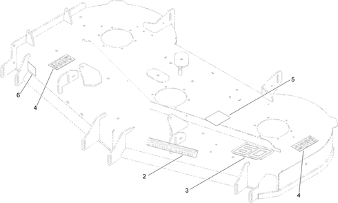 Deck Decal Assembly No. 163-2323 Diagram and Parts List for 76608 400000000 - 417419999 Toro Lawn Tractor