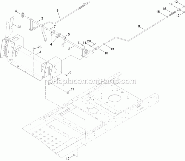 Motion Control Assembly Diagram and Parts List for 74797 315000001-315999999 Toro Lawn Mower