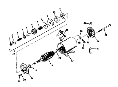Starter Motor No. 32468a Assembly 935e Diagram and Parts List for 55050 9000001 - 9999999 Toro Lawn Tractor