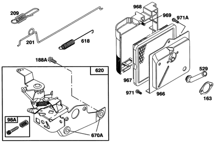 Engine Briggs & Stratton Model 124702-3115-01 Diagram and Parts List for 20436WF 39000001 - 39999999 Toro Lawn Mower