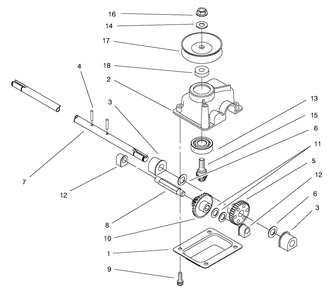 Gear Case Assembly Diagram and Parts List for 20716 8900001 - 8999999 Toro Lawn Mower