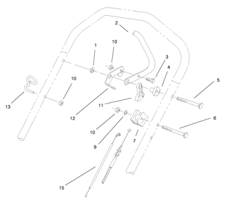 Handle Control Assembly Diagram and Parts List for 26637 8900001 - 8999999 Toro Lawn Mower