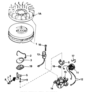 Magneto No. 611043 (5 And 7 H.P. Snowthrower Model Nos. 38040 And 38050) Diagram and Parts List for 38050 5000001 - 5999999 Toro Snow Blower