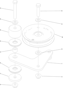 Pump Idler Assembly No. 117-7685 Diagram and Parts List for 74536TE 413000000 - 417999999 Toro Lawn Tractor