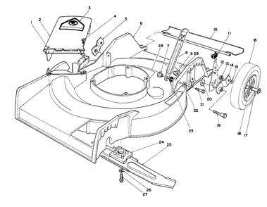 Housing Assembly Diagram and Parts List for 16401 4900001 - 4999999 Toro Lawn Mower
