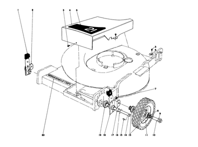 Front Wheel And Pivot Arm Assembly Diagram and Parts List for 20451 6000001 - 6999999 Toro Lawn Mower