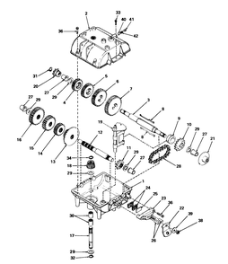 Transmission Assembly Diagram and Parts List for 56030 3000001 - 3999999 Toro Lawn Tractor