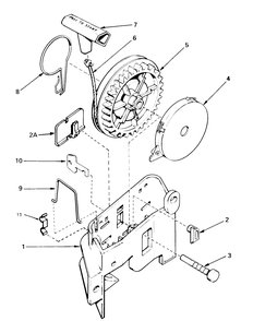 Rewind Starter No. 590531 Diagram and Parts List for 16165C 6000001 - 6999999 Toro Lawn Mower