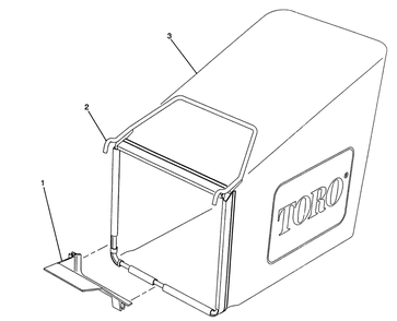Grass Bag Assembly Diagram and Parts List for 20920 0000001 - 0999999 Toro Lawn Mower