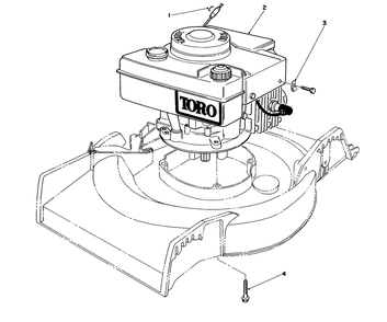 Engine Assembly Diagram and Parts List for 16575 8012679 - 8999999 Toro Lawn Mower