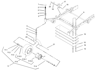 Caster And Wheel Assembly Diagram and Parts List for 74213 (230006001-230999999)(2003) Toro Lawn Mower